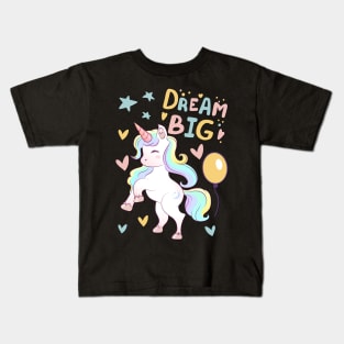 Unicorn Dream big Cute baby outfit great for kids toddlers baby shower Kids T-Shirt